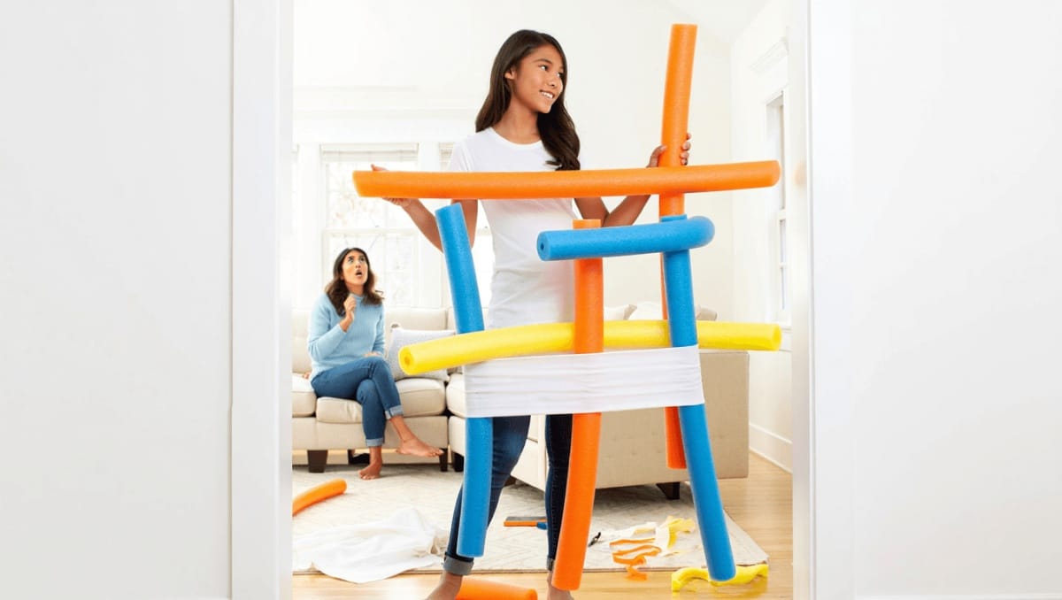 Turn Dollar Tree Pool Noodles Into A Stylish DIY Room Divider In No Time