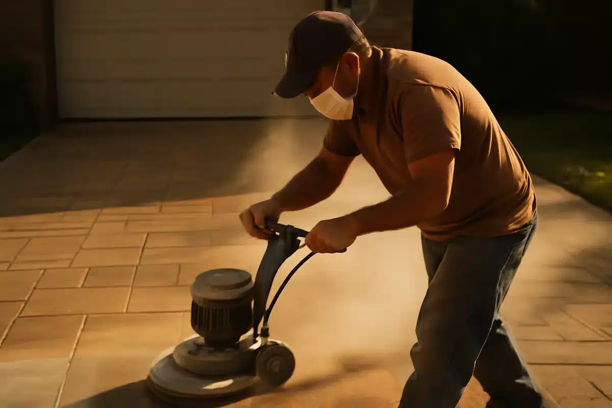 Why sanding can be a smarter option than resurfacing — Sanding removes the top layer of degraded concrete rather than covering it. That matters when your driveway is stamped, colored, or has desirable surface character. Resurfacing masks the original finish and