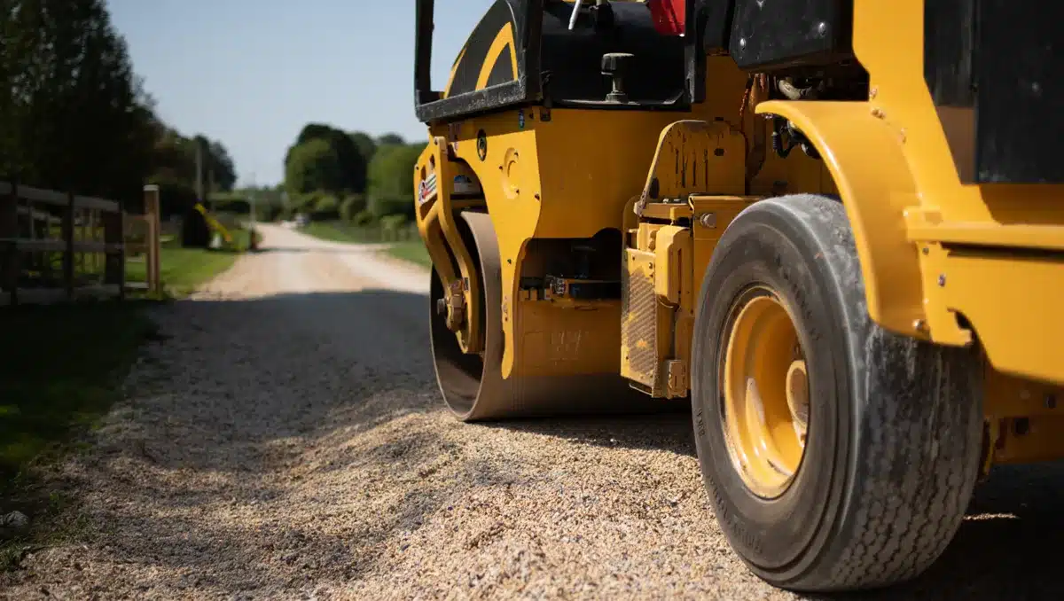 Heavy equipment for rural and very long driveways — For farm lanes and lengthy approaches, heavy machinery gives the best long-term results. These machines save time and produce a consistently smooth surface. Drum roller — The most effective compaction machine for