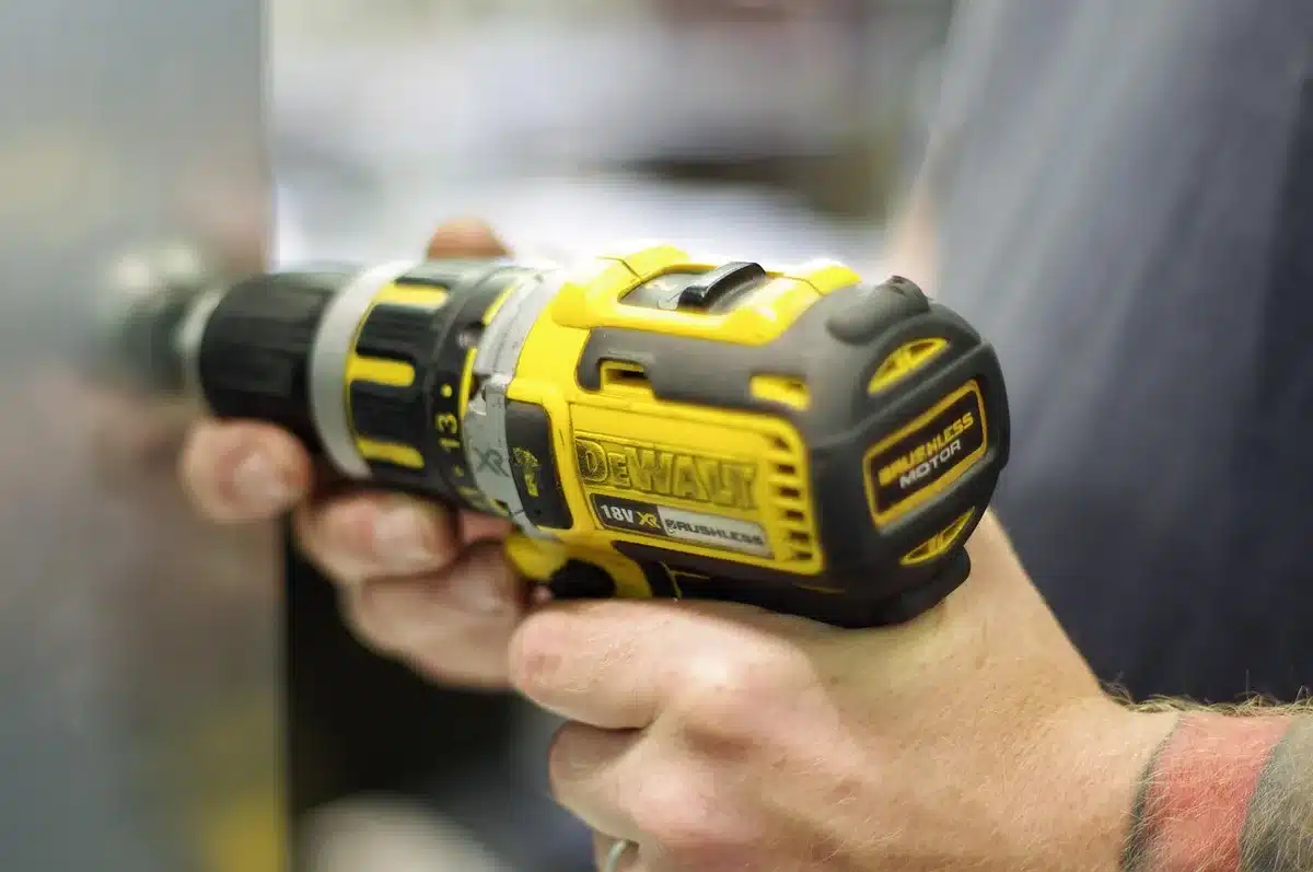 Cordless drill and impact driver combo with batteries for DIY home projects