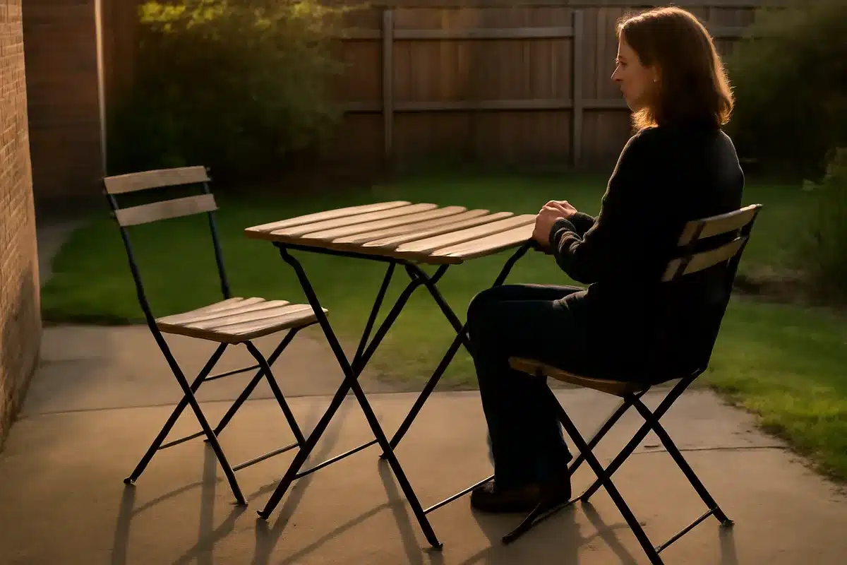 What the ASKHOLMEN set offers for your patio — The ASKHOLMEN comes as a three-piece bistro: one square folding table and two folding chairs. The set sells for about $150 , making it an affordable choice for many buyers. Materials and