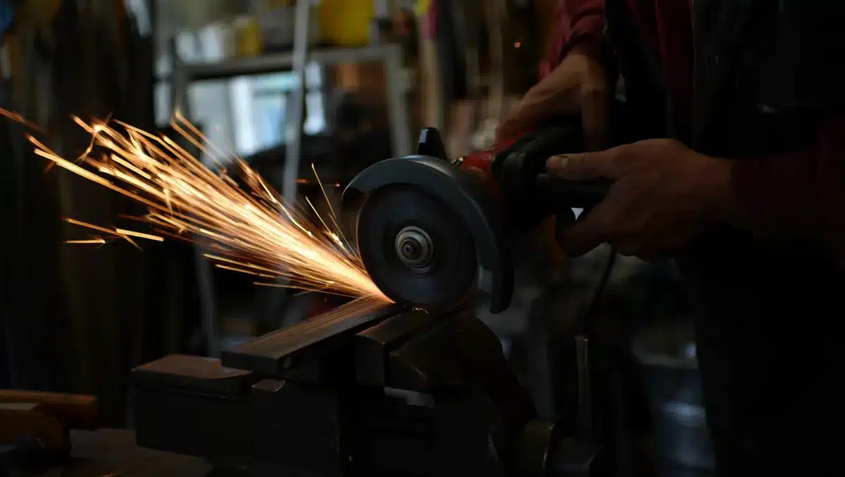 Landscape edger: ditch the bench grinder and sharpen it fast with a portable tool