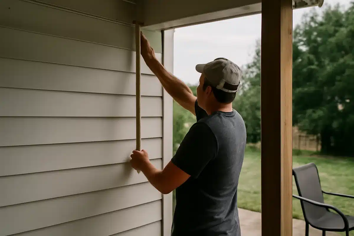 1. Measure and plan — Take width and height measurements of the porch area you want to shield. Aim for a panel height that blocks common sightlines, typically around six feet.