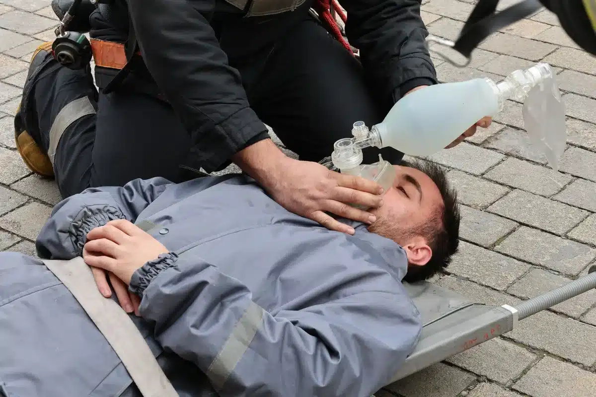 First aid supplies and emergency response for snake bite victim