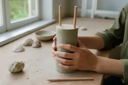 Dollar Tree pool noodle vase turns foam into chic, budget-friendly decor