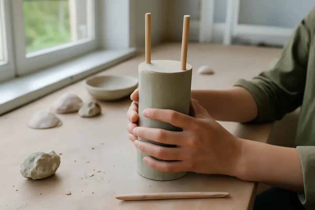 Dollar Tree pool noodle vase turns foam into chic, budget-friendly decor