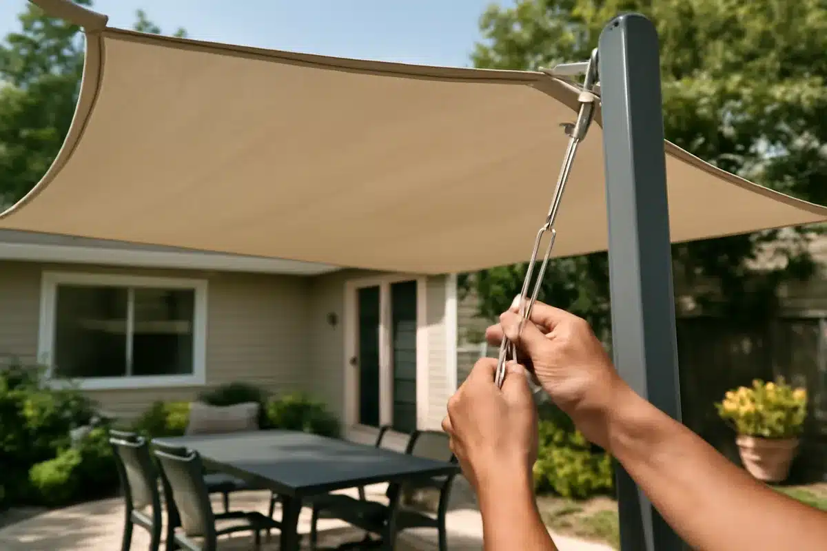 Home Depot's durable patio cover beats moldy shade sails: keeps your patio dry