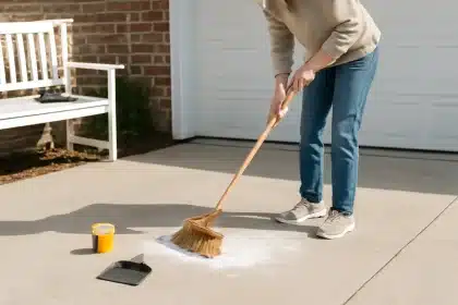 Oil stains gone: kitchen staple keeps driveway spotless