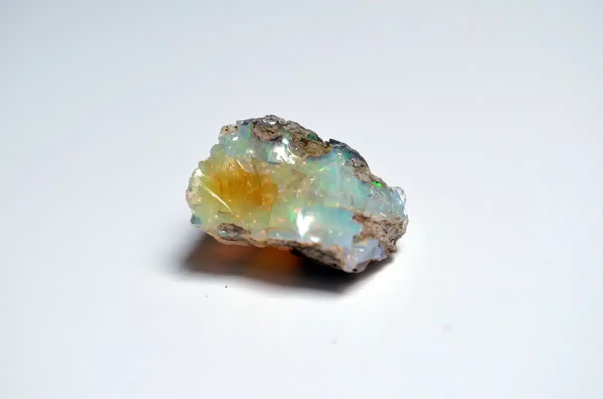 Close-up of a patterned opal Pyrex lid with small leaf motifs typical of Verdé casseroles