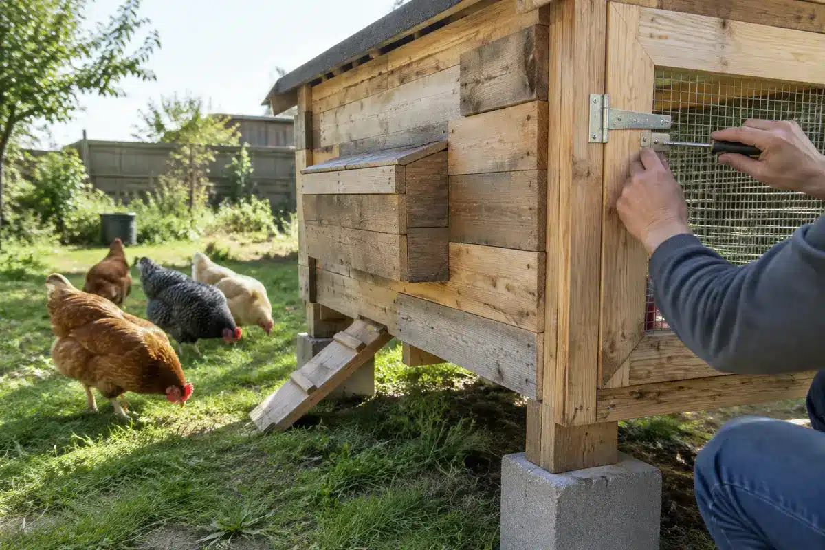 DIY chicken coop built from old pallets wows neighbors
