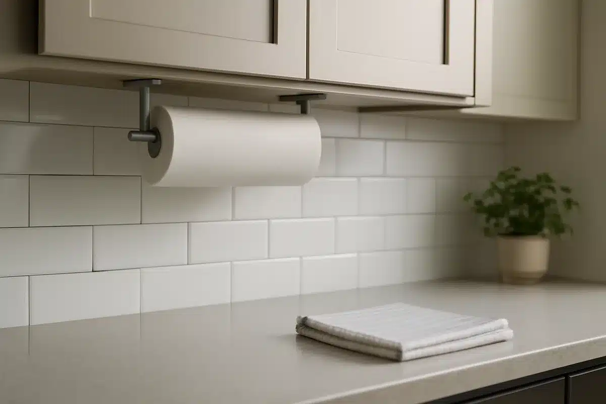 Metal paper towel holders clutter your counter: try an easy-tear alternative