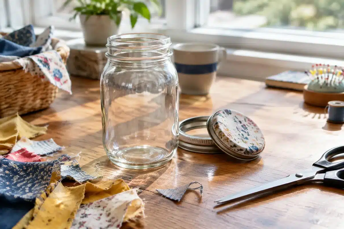 Old glass jars turned into DIY sewing kits: ingenious upcyclers show how