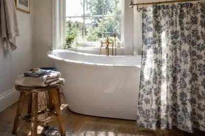 Plastic shower curtains: ditch them for a cuter, classic privacy upgrade