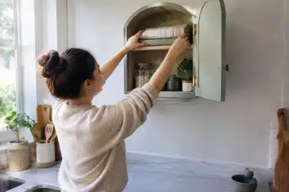 Target wall-mounted find frees up countertop space: timeless style for small kitchens